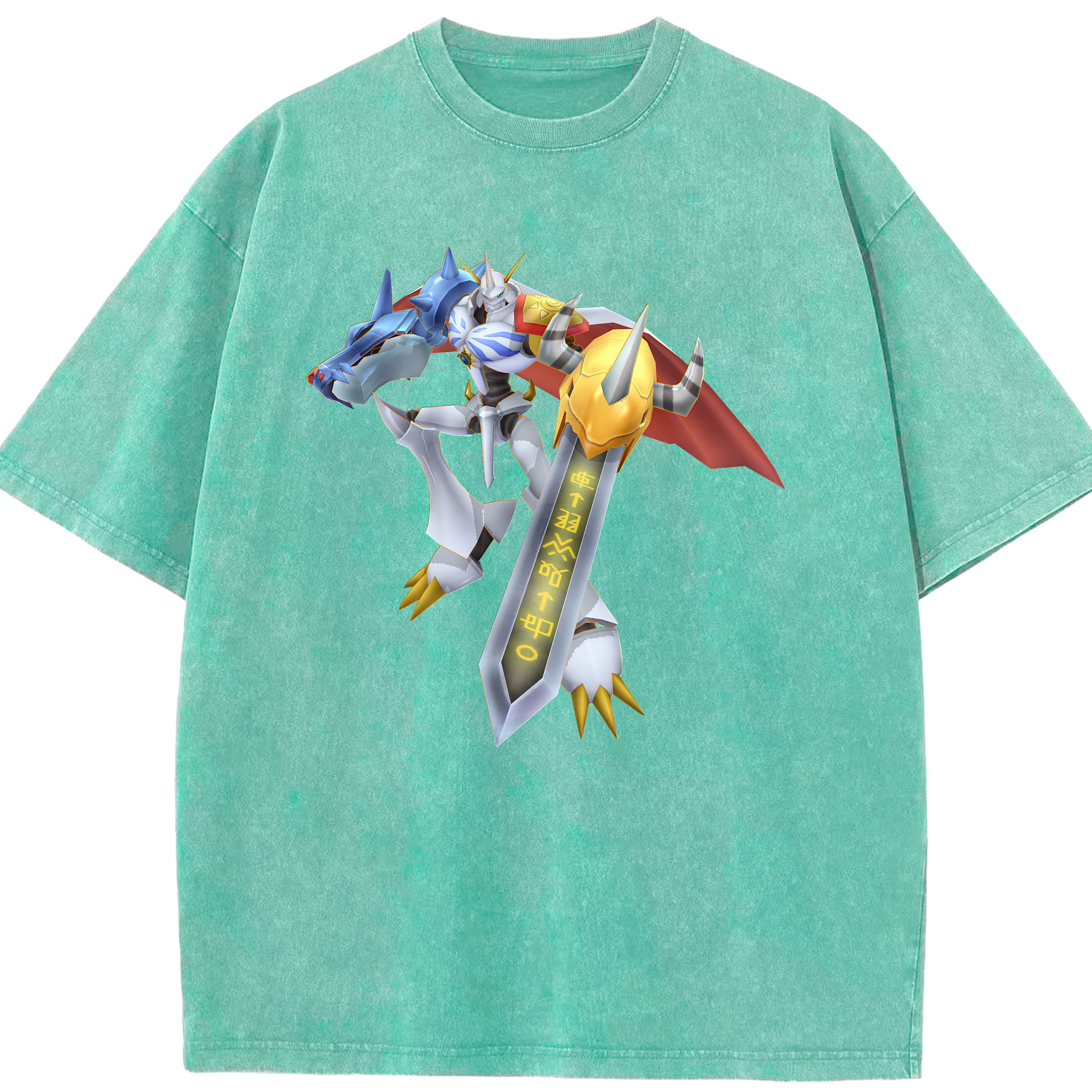 （画像用） Digimon デジタルモンスター/デジモン 綿100% ヴィンテージ風 半袖Tシャツ（フロントプリント）